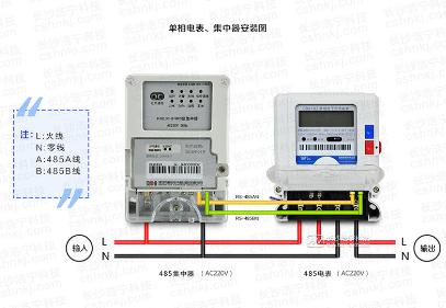 威勝電表DDZY102-Z單相載波電表、威勝單相電子式電表與威勝集中器接線時有哪些不同？